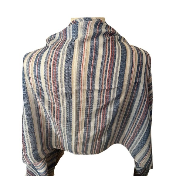 Bayberry Road Women's Striped Rectangle Scarf Multicolor Fall Accessory - Picture 5 of 10